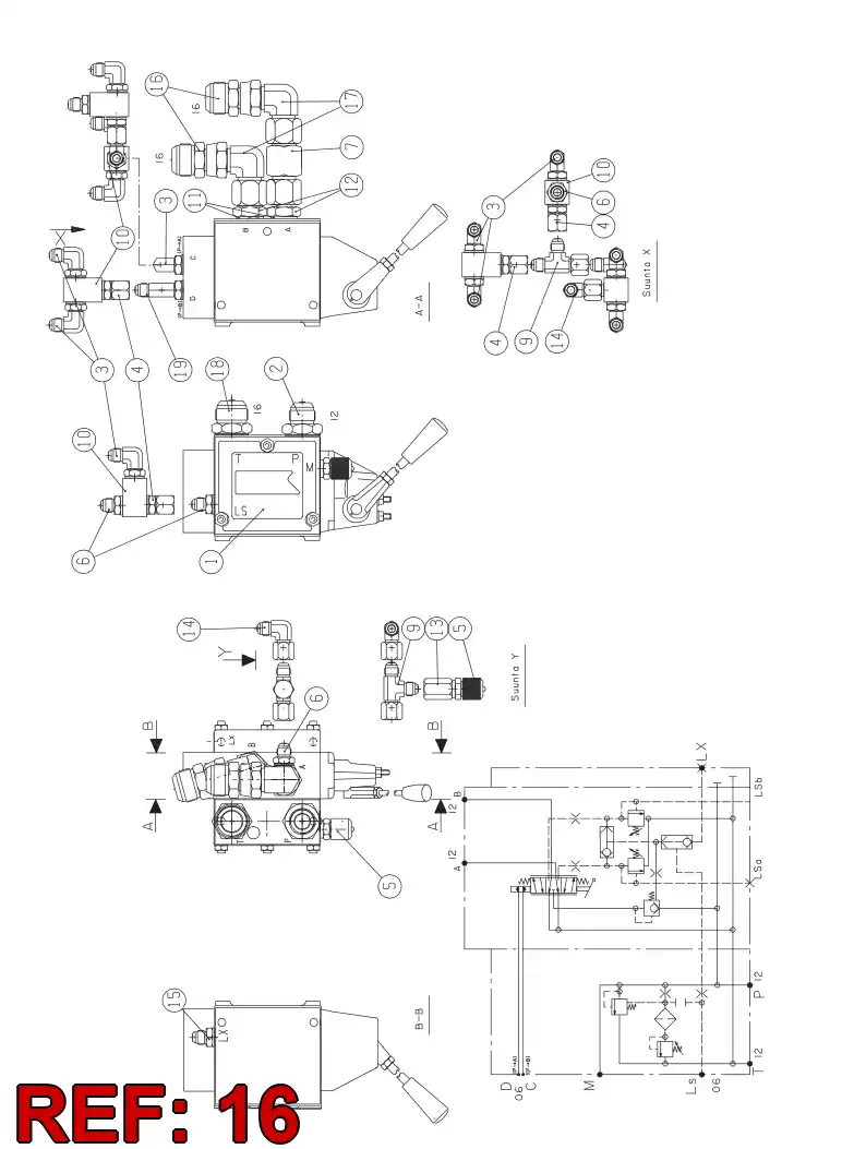 88238079 882 380 79 Adapter (hydraulic) - Sandvik Technical Drawing