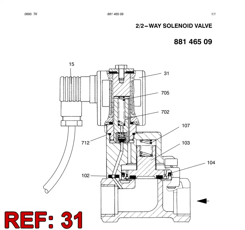 88247099 882 470 99 SOLENOID - Sandvik Technical Drawing