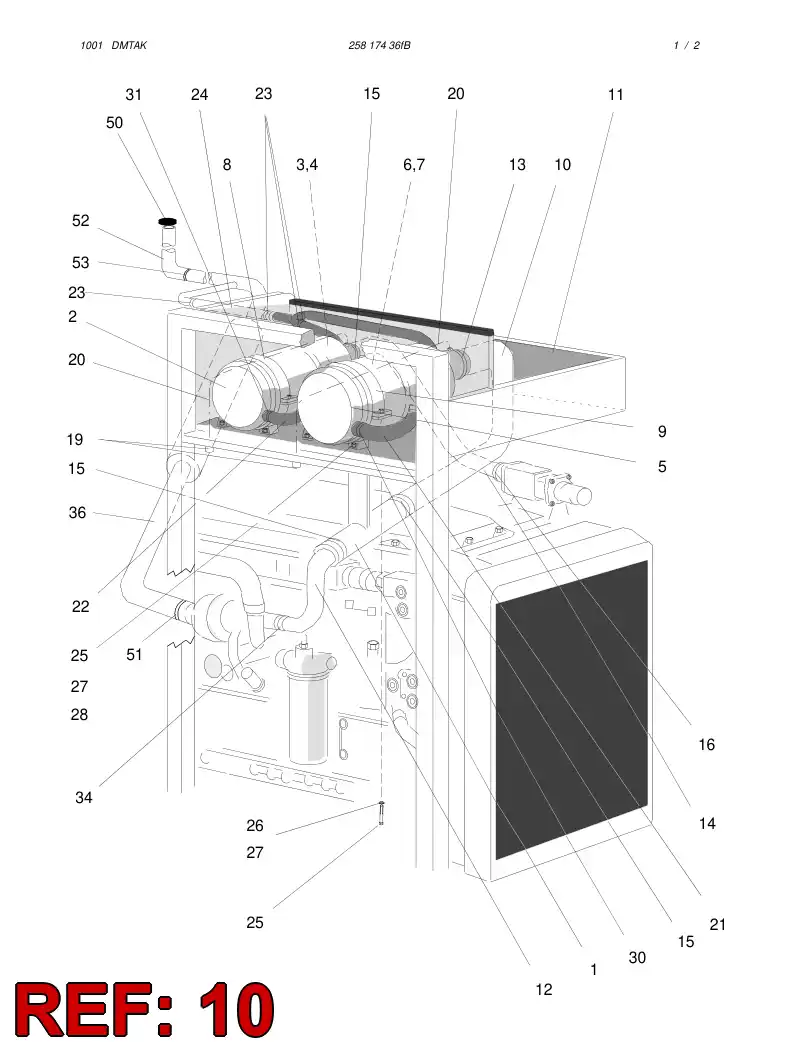 88248389 882 483 89 RUBBER ADAPTER 100/125 L=750 - Sandvik Technical Drawing