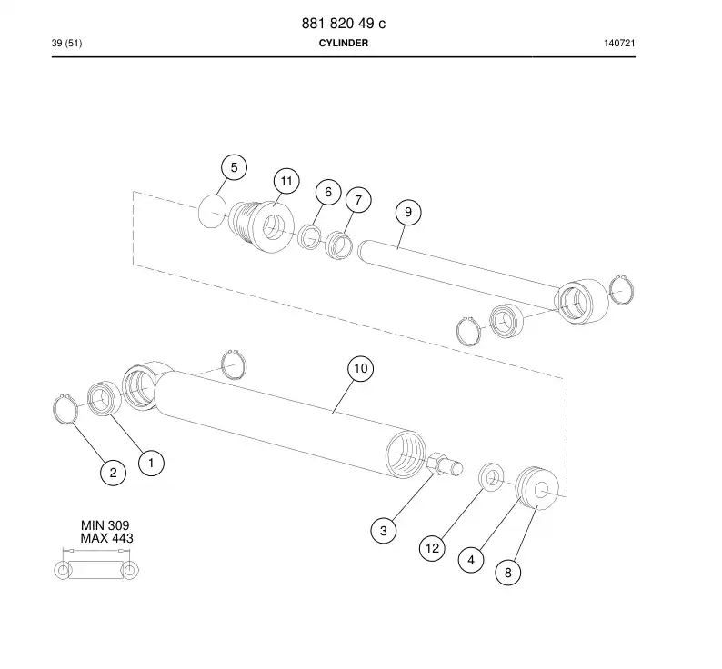 88250599a 882 505 99a O-Ring - Sandvik Technical Drawing