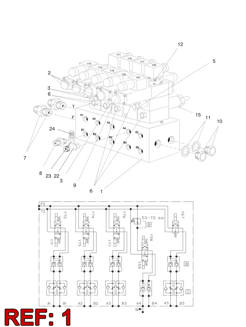 88253929 882 539 29 BASE PLATE (5) - Sandvik Technical Drawing