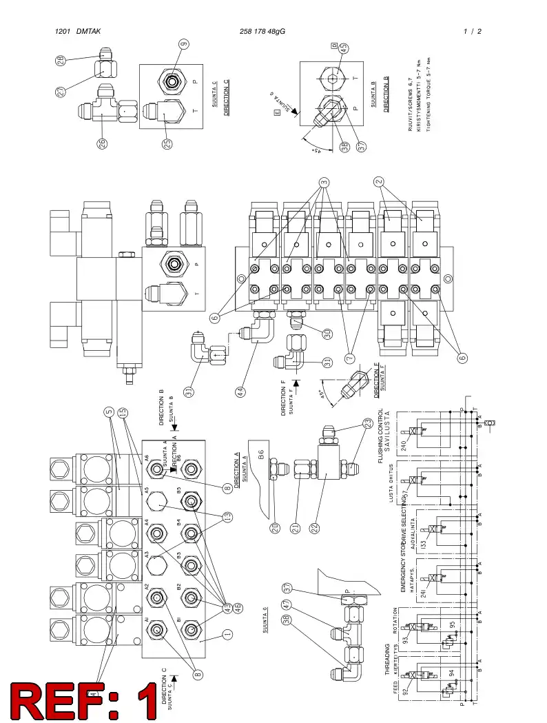 88254099 882 540 99 BASE PLATE (6) - Sandvik Technical Drawing