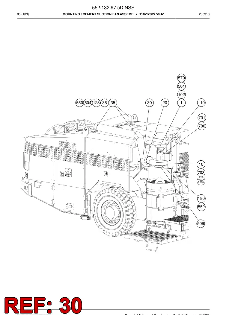 88255799 882 557 99 Hose - Sandvik Technical Drawing