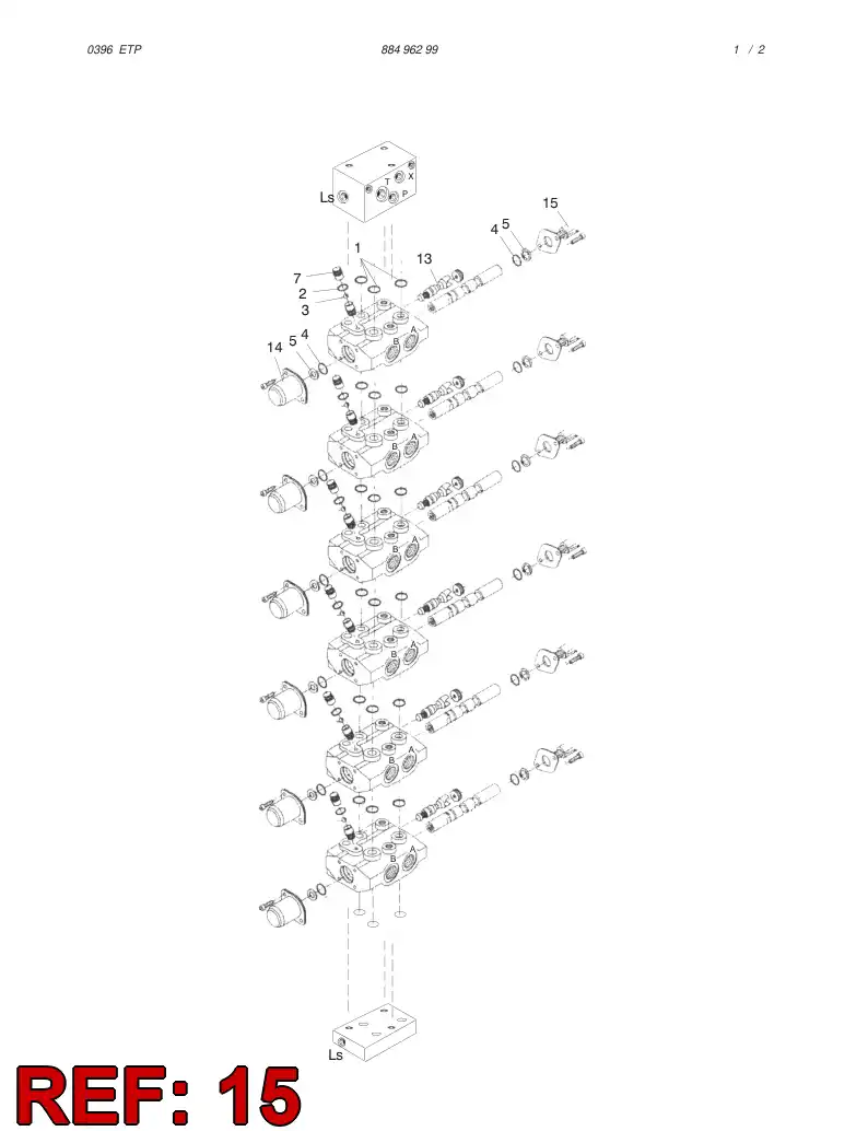 88259169 882 591 69 LEVER ASSY - Sandvik Technical Drawing
