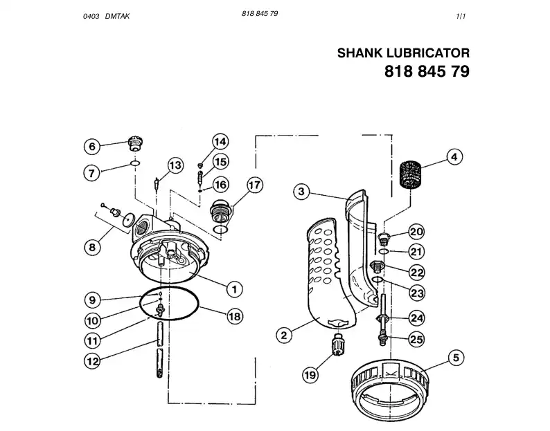 88259299 882 592 99 REPAIR KIT - Sandvik Technical Drawing