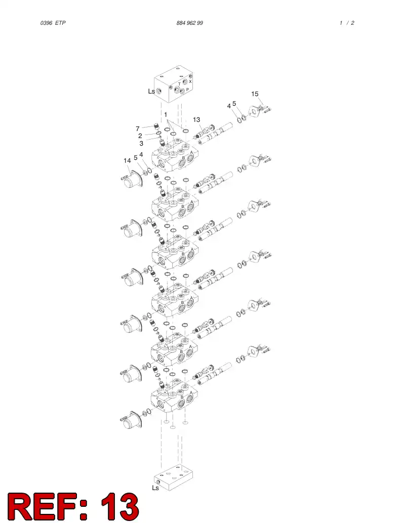 88261249 882 612 49 ADJUSTABLE ORIFICE AND L.H. VALVE - Sandvik Technical Drawing