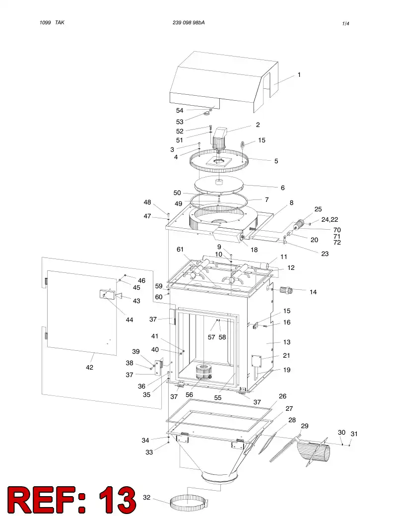 88261659 882 616 59 Separation plate - Sandvik Technical Drawing