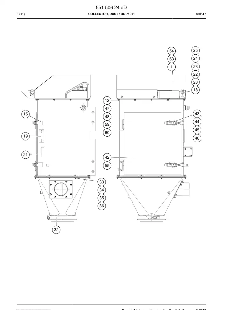 88261939a 882 619 39a Housing - Sandvik Technical Drawing