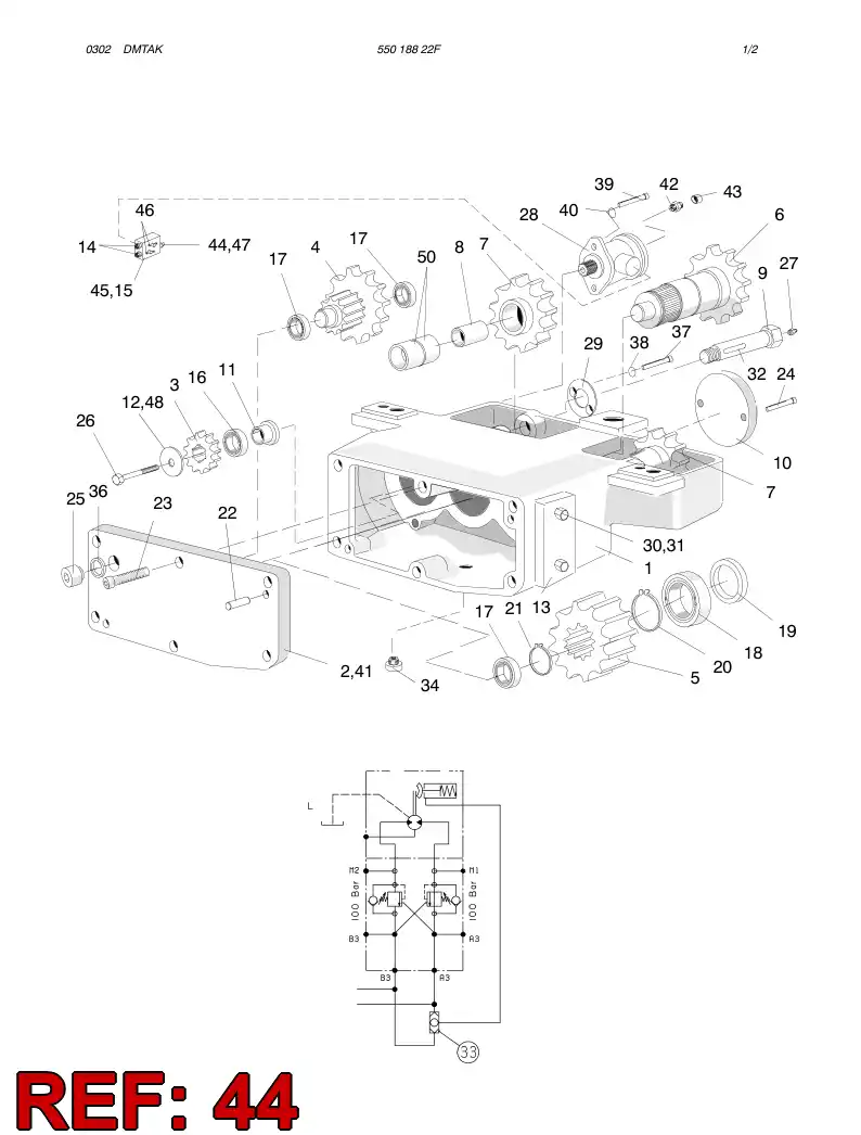 88263709 882 637 09 OVERCENTER CARTRIDGE - Sandvik Technical Drawing