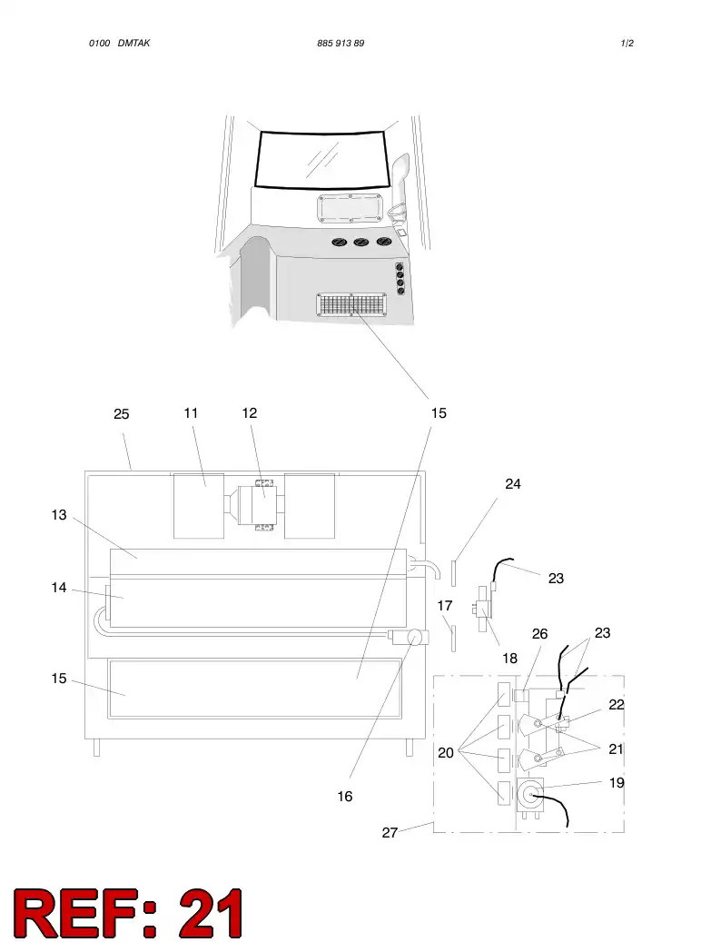 88265849 882 658 49 CONTROLL MECHANISM - Sandvik Technical Drawing