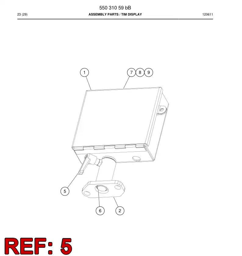 88271559 882 715 59 Lever - Sandvik Technical Drawing
