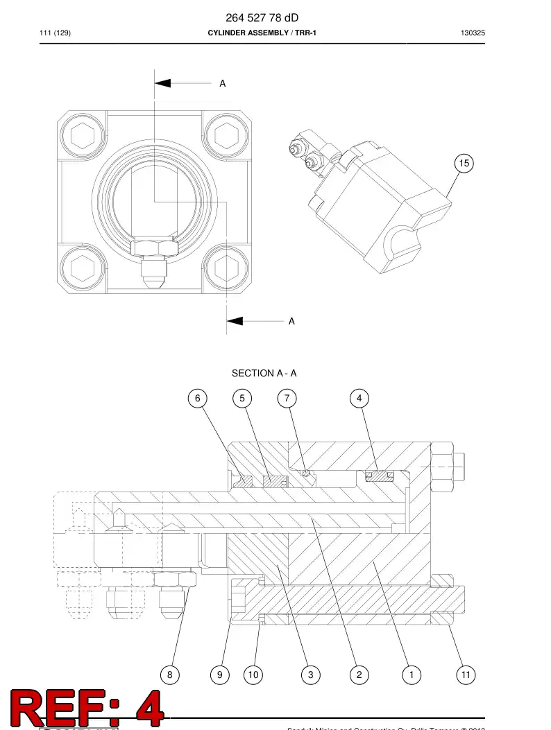 88278779a 882 787 79a Seal, PISTON - Sandvik Technical Drawing