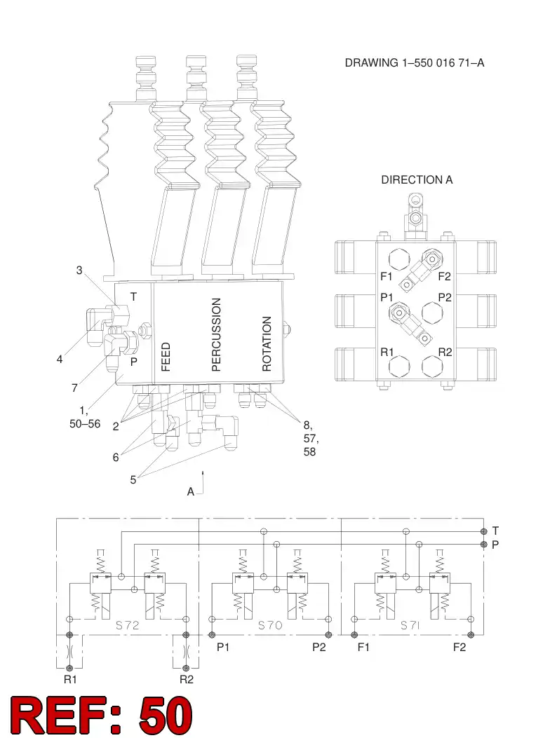 88288419 882 884 19 Cap, Filling - Sandvik Technical Drawing