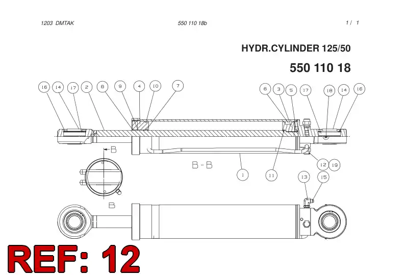 88289969 882 899 69 Valve, Over Center - Sandvik Technical Drawing