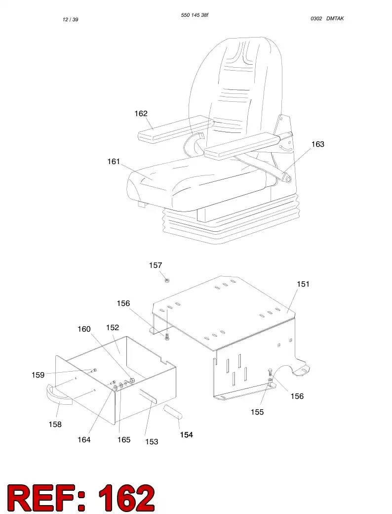 88309139 883 091 39 PAIR OF ARM REST - Sandvik Technical Drawing