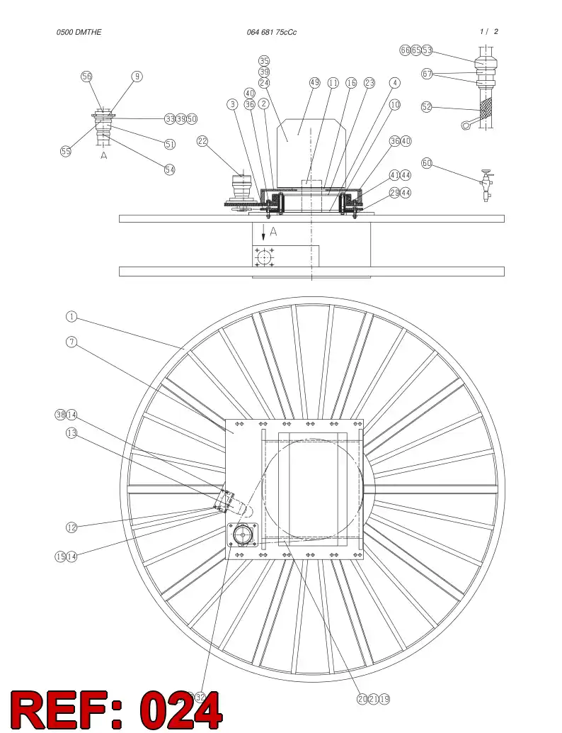 88331689 883 316 89 SLIP RING UNIT - Sandvik Technical Drawing