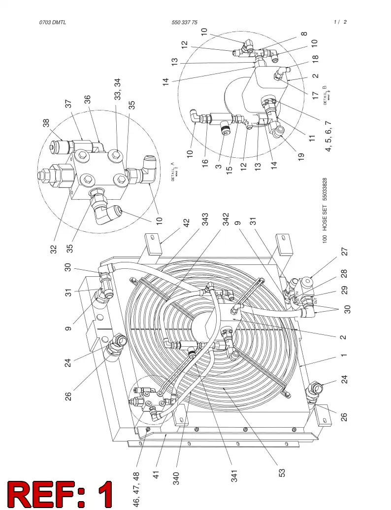 88335209 883 352 09 COOLER - Sandvik Technical Drawing