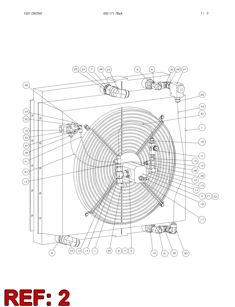 88335339 883 353 39 HYDRAULIC MOTOR - Sandvik Technical Drawing