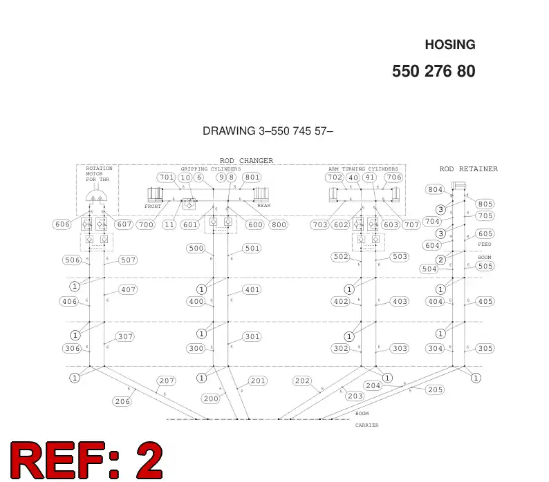 88338519 883 385 19 ADAPTER (HYDRAULIC) - Sandvik Technical Drawing