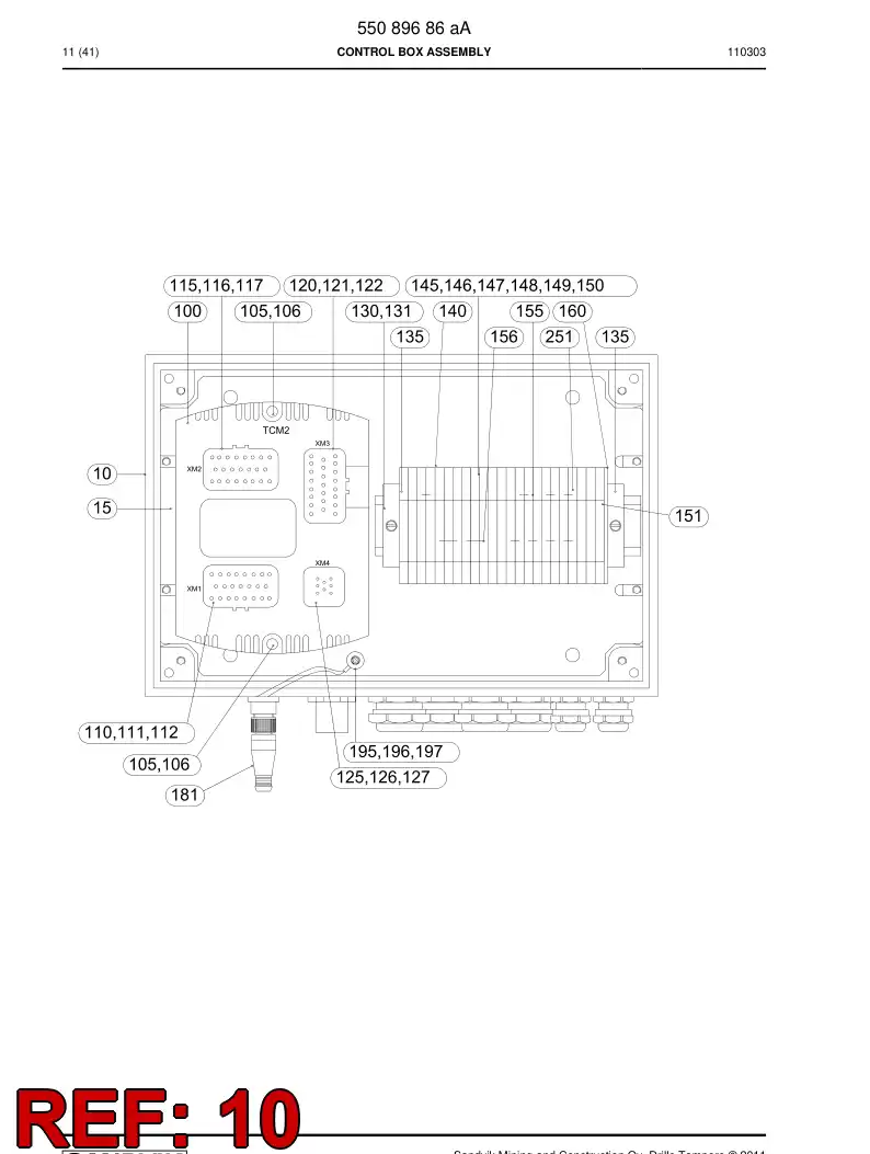 88341329a 883 413 29a Terminal Box - Sandvik Technical Drawing