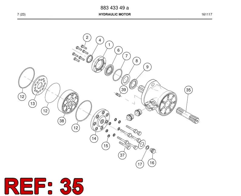88363019 883 630 19 Cardan shaft - Sandvik Technical Drawing