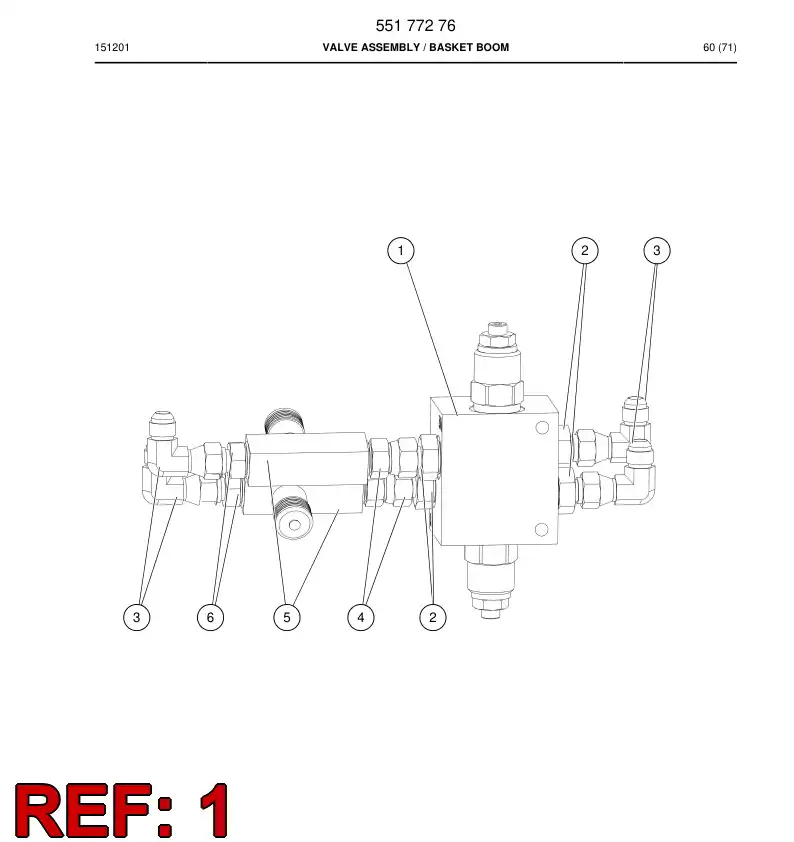 88366329c 883 663 29c Valve Assembly, Counterbalance - Sandvik Technical Drawing