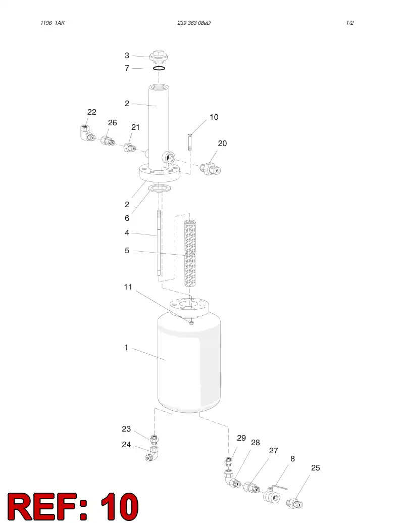 88375479 883 754 79 HEXAGON HEAD BOLT - Sandvik Technical Drawing
