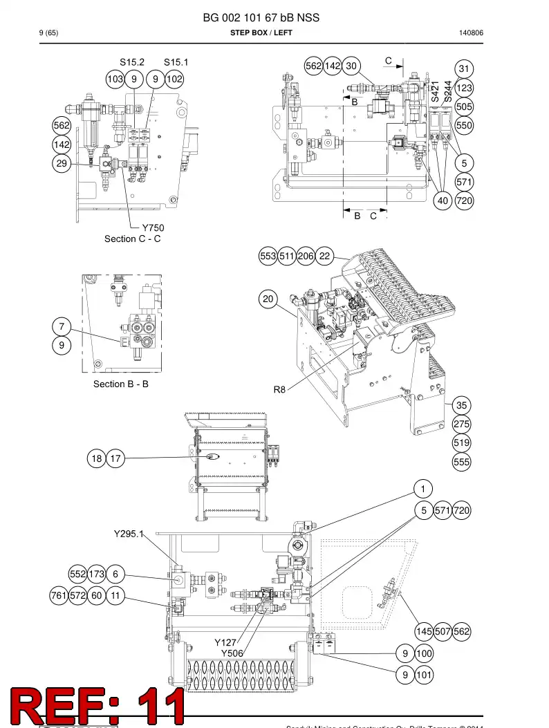 88392249d 883 922 49d Pressure transmitter (transducer) - Sandvik Technical Drawing