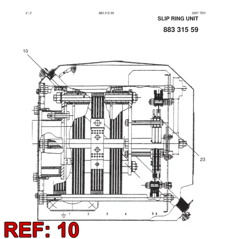 88393259 883 932 59 SLIPRING (dia 270) - Sandvik Technical Drawing