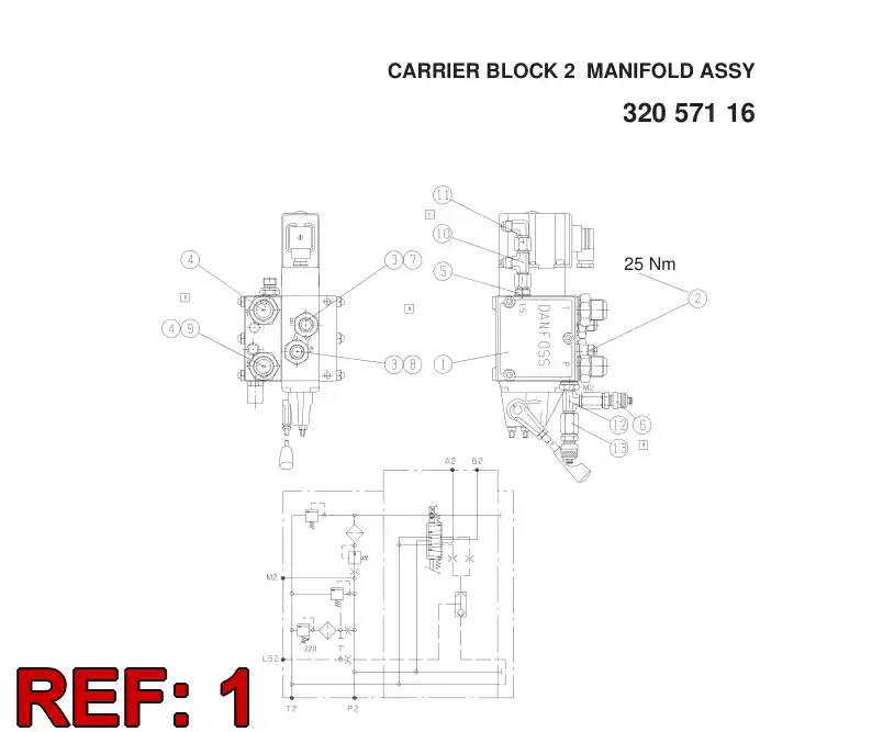 88394679 883 946 79 DIRECTIONAL VALVE - Sandvik Technical Drawing