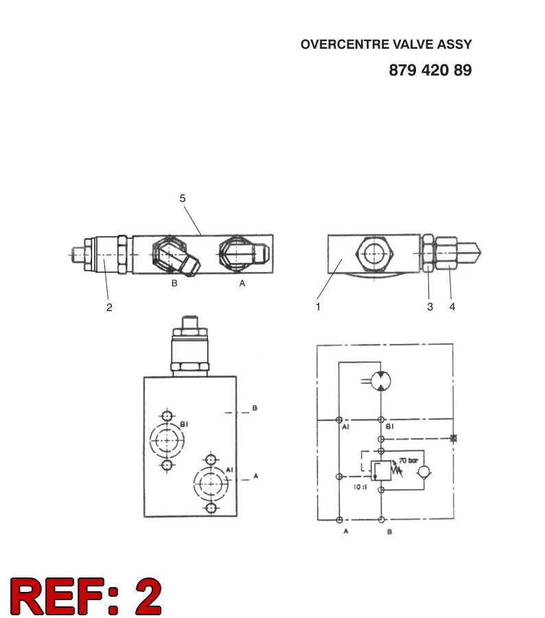 88397729 883 977 29 Valve, Over Center - Sandvik Technical Drawing