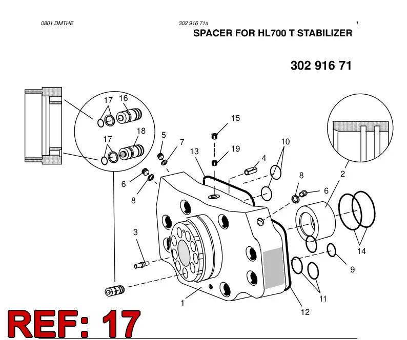 88398049 883 980 49 PISTON SEAL - Sandvik Technical Drawing