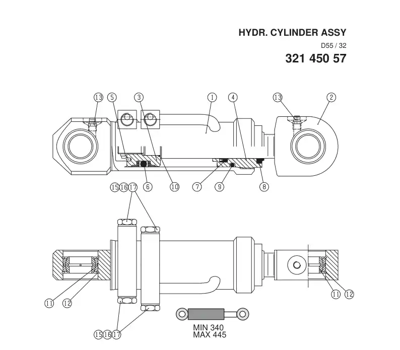 88399339 883 993 39 SEAL KIT - Sandvik Technical Drawing