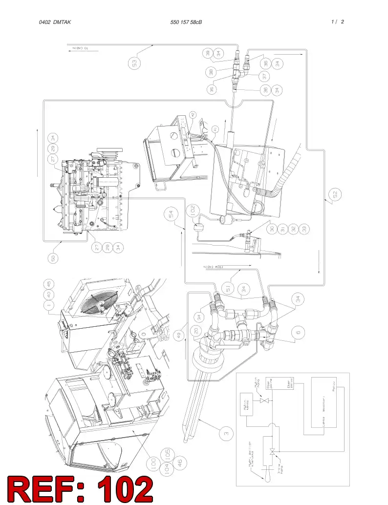 88404489 884 044 89 FUEL FILTER - Sandvik Technical Drawing
