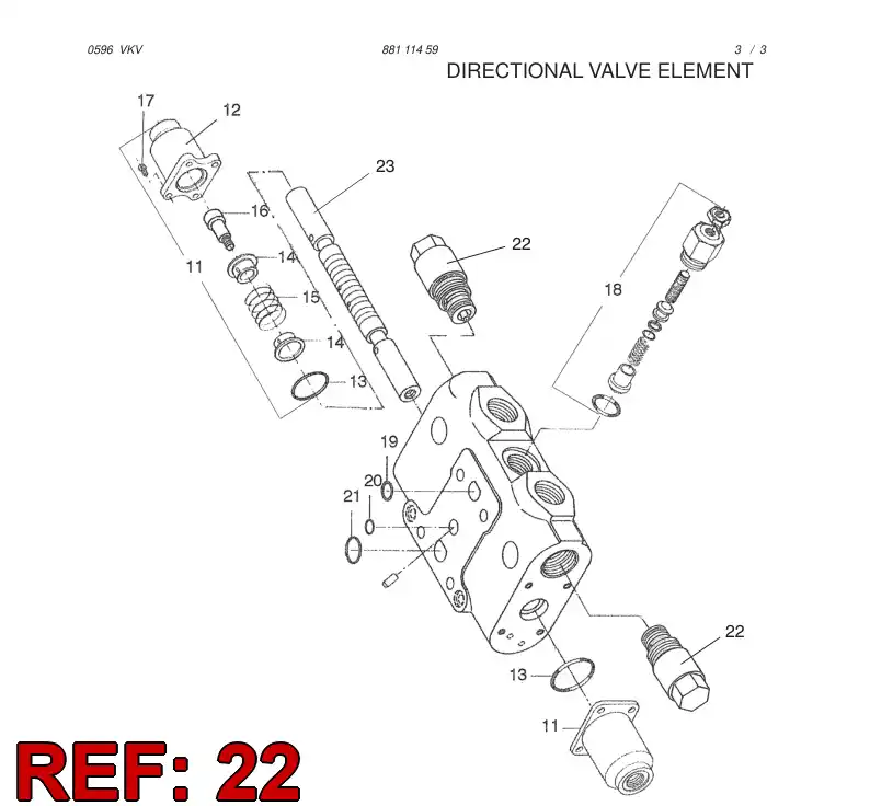 88410909 884 109 09 ANTICAVITATION VALVE - Sandvik Technical Drawing