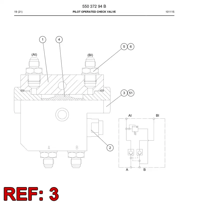 88426209a 884 262 09a Valve, Check - Sandvik Technical Drawing