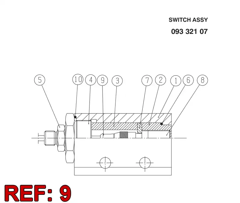 88427909 884 279 09 SENSOR CABLE - Sandvik Technical Drawing