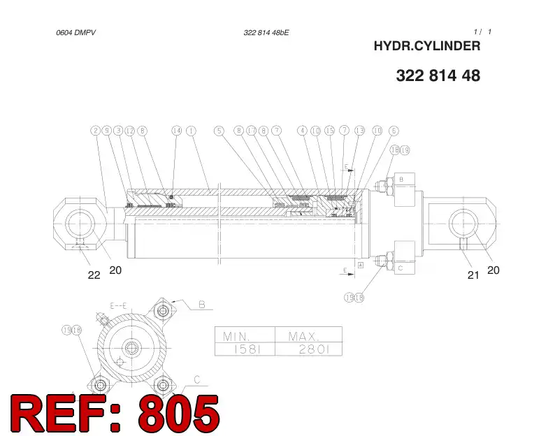 88462969 884 629 69 SEAL KIT - Sandvik Technical Drawing