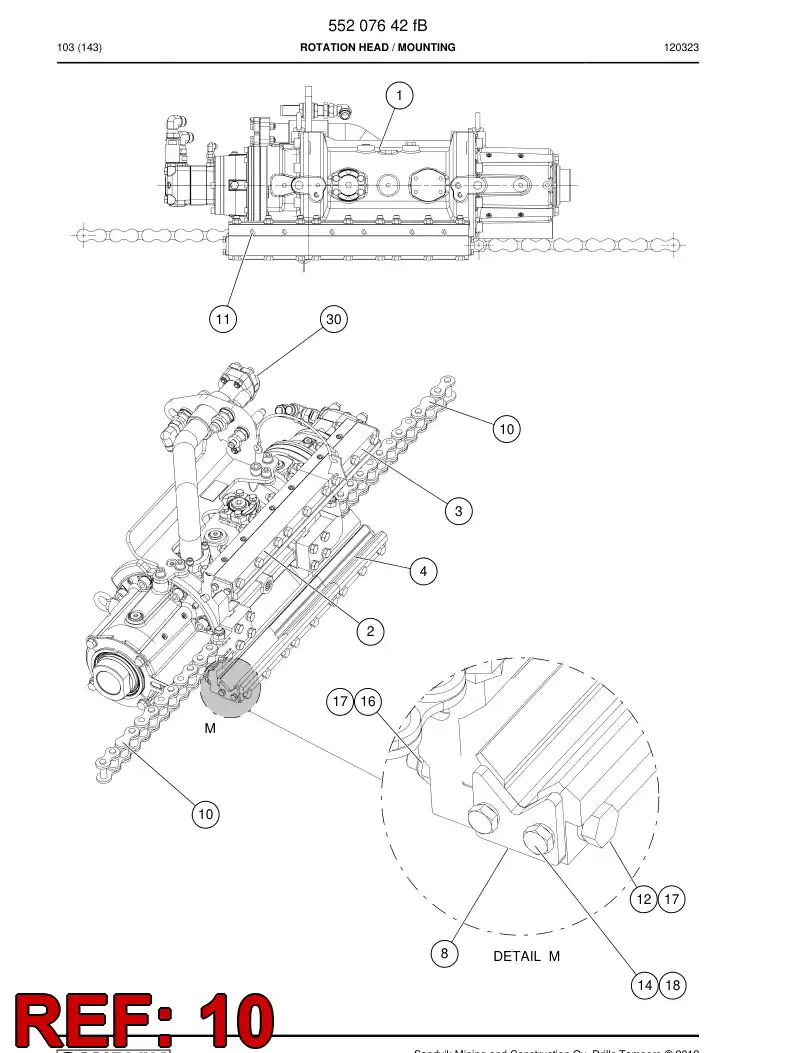 88467909 884 679 09 Chain - Sandvik Technical Drawing