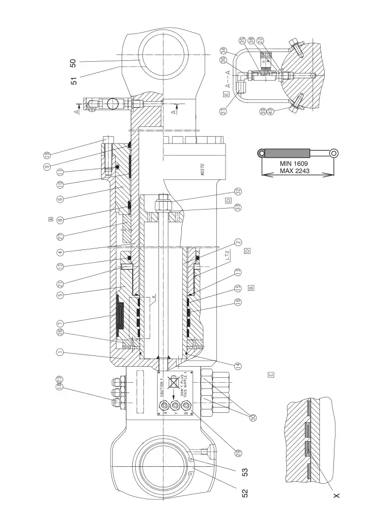 88469089 884 690 89 SEAL KIT FOR CYLINDER - Sandvik Technical Drawing