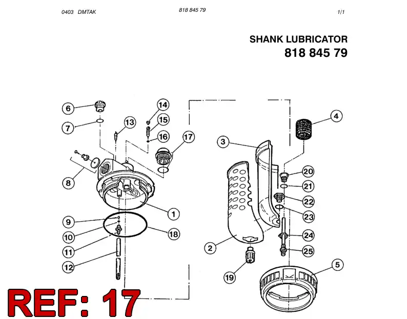 88476369 884 763 69 PLUG + O-RING - Sandvik Technical Drawing