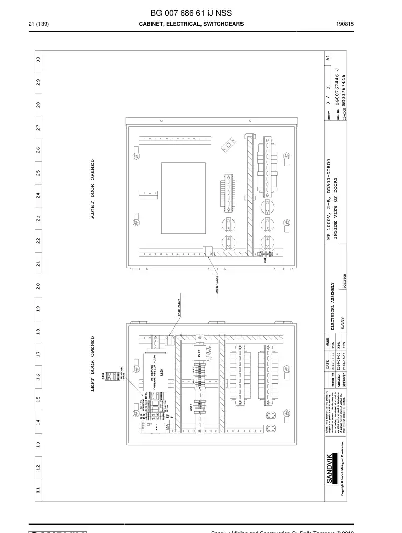 88480189a 884 801 89a Switch gear accessory - Sandvik Technical Drawing