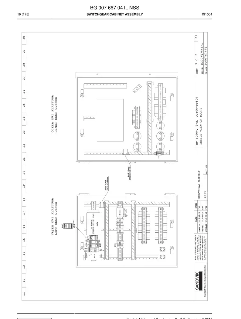 88480189b 884 801 89b Switch gear accessory - Sandvik Technical Drawing