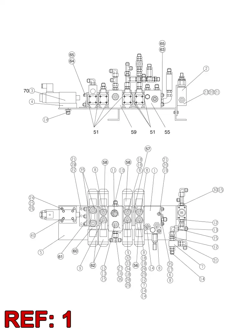88486139 884 861 39 DIRECTIONAL CONTROL VALVE - Sandvik Technical Drawing