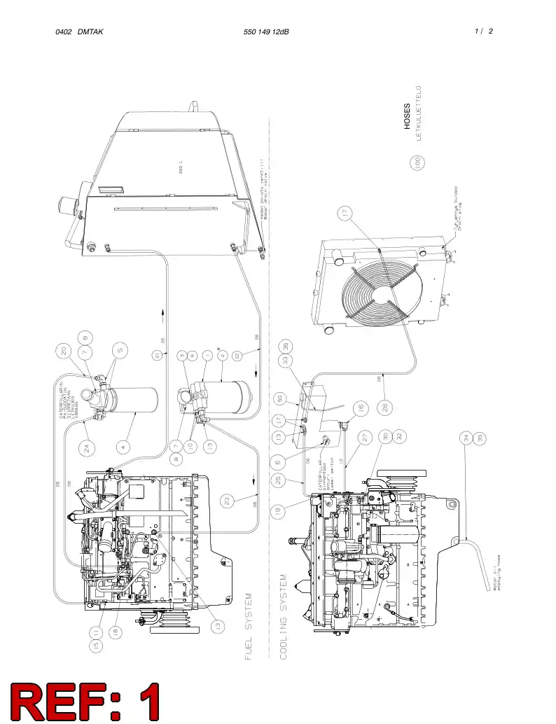 88494839 884 948 39 FUEL FILTER ASSY - Sandvik Technical Drawing