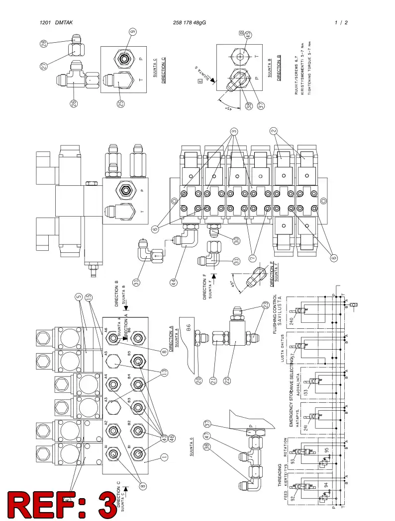 88496319 884 963 19 SOLENOID OPERATED DIRECTIONALV - Sandvik Technical Drawing