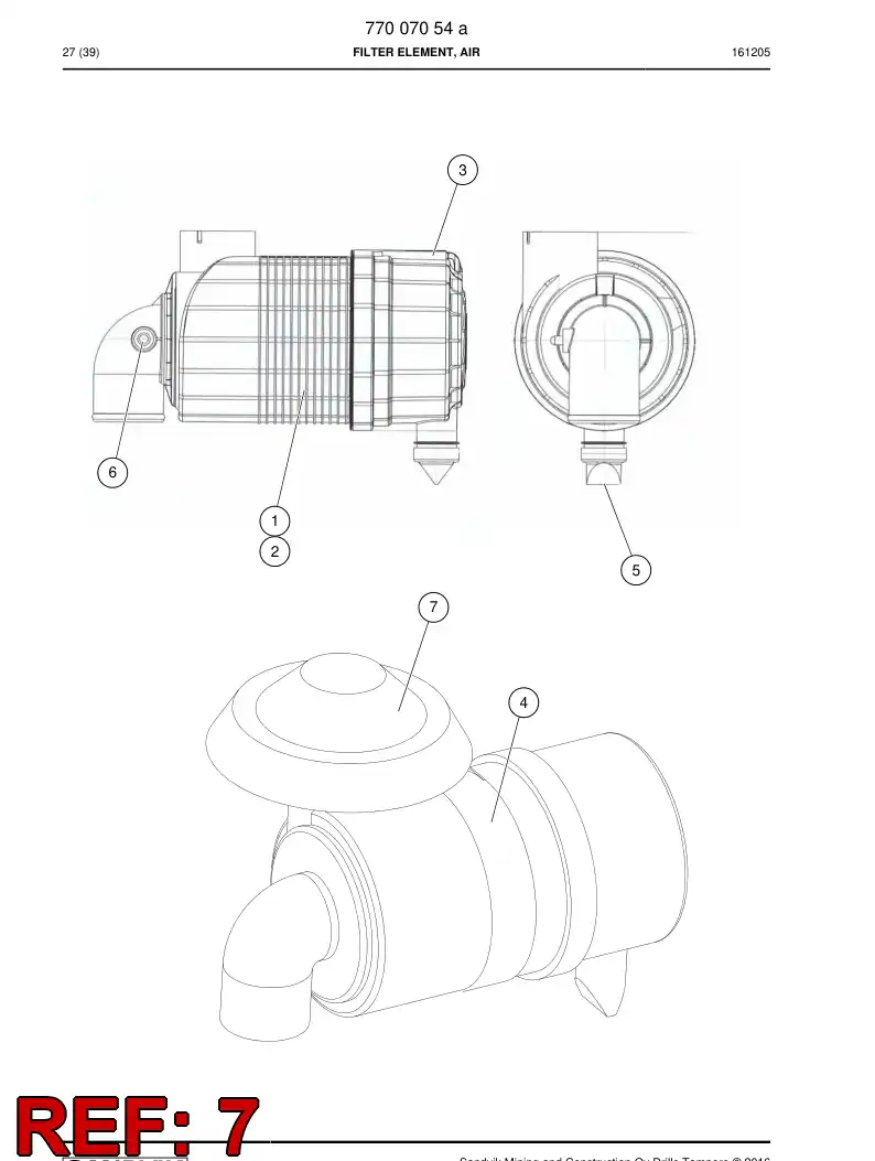 88497179 884 971 79 Guard - Sandvik Technical Drawing