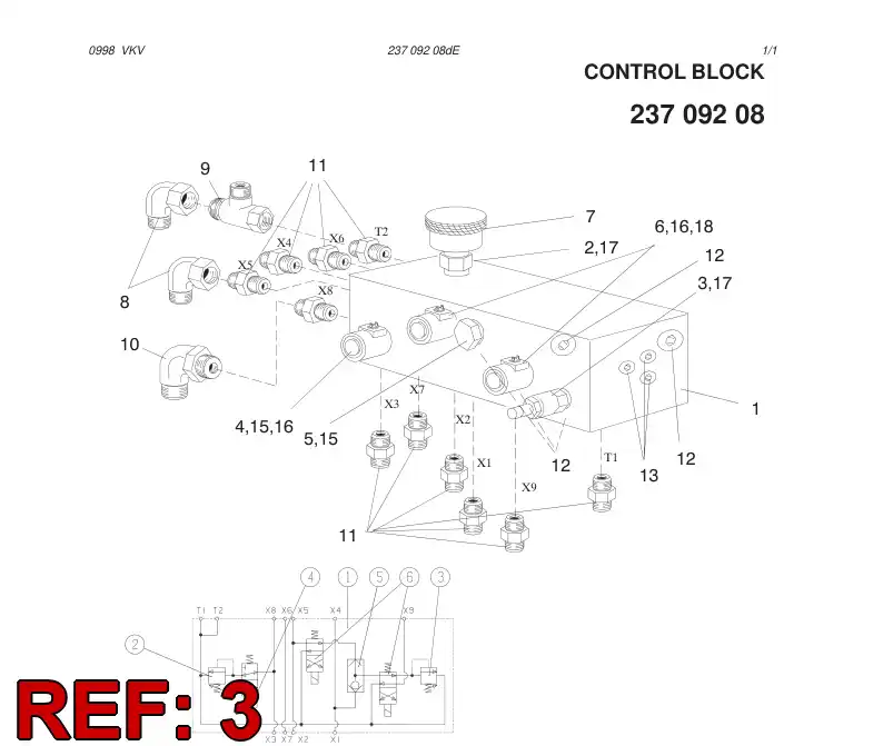 88499069 884 990 69 PRESSURE RELIEF VALVE ASSY - Sandvik Technical Drawing