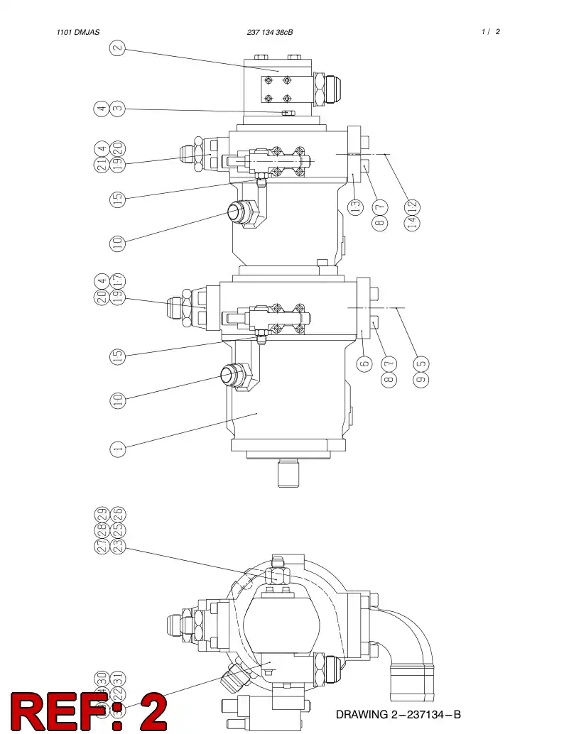 88499199 884 991 99 GEAR PUMP ASSY - Sandvik Technical Drawing