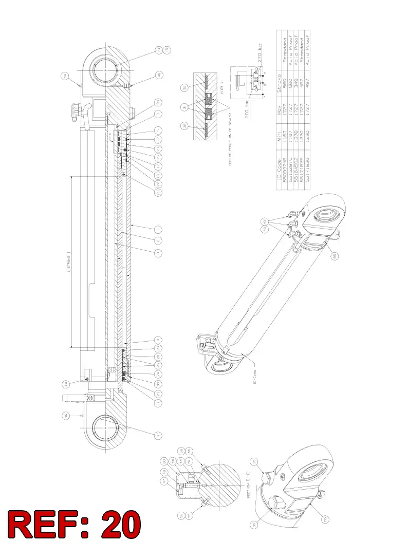 88504779 885 047 79 Seal, PISTON - Sandvik Technical Drawing